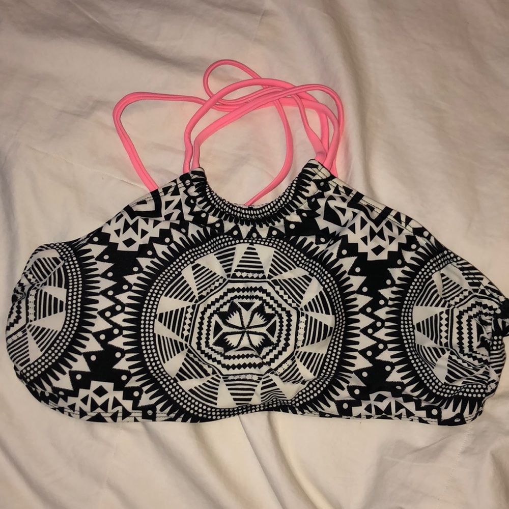 Aztec print high necked bikini top